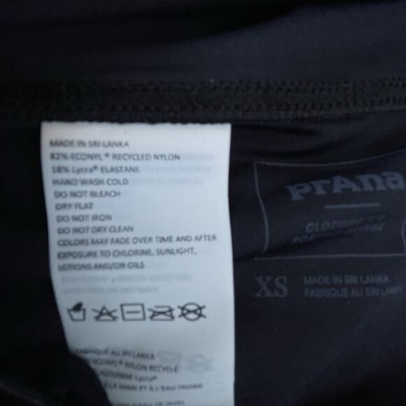 Prana Swimsuit Bikini Bottom Womens Extra Small Summer Wave Black Solid - Picture 9 of 9